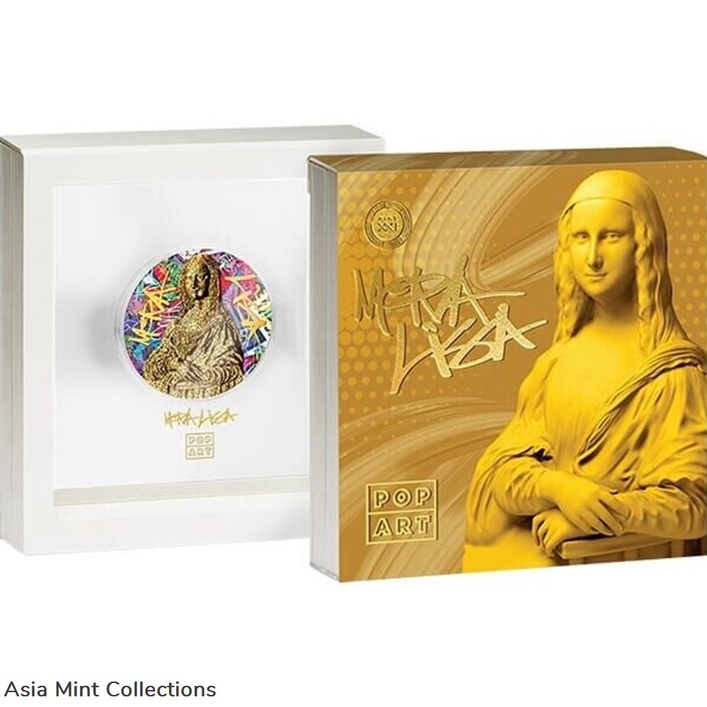 2023 - Pop Art Mona Lisa 2 oz Proof Silver Coin 5$ Niue 6 coins ingots bullion 2023 pop art mona lisa 2 oz proof silver coin 5 niue