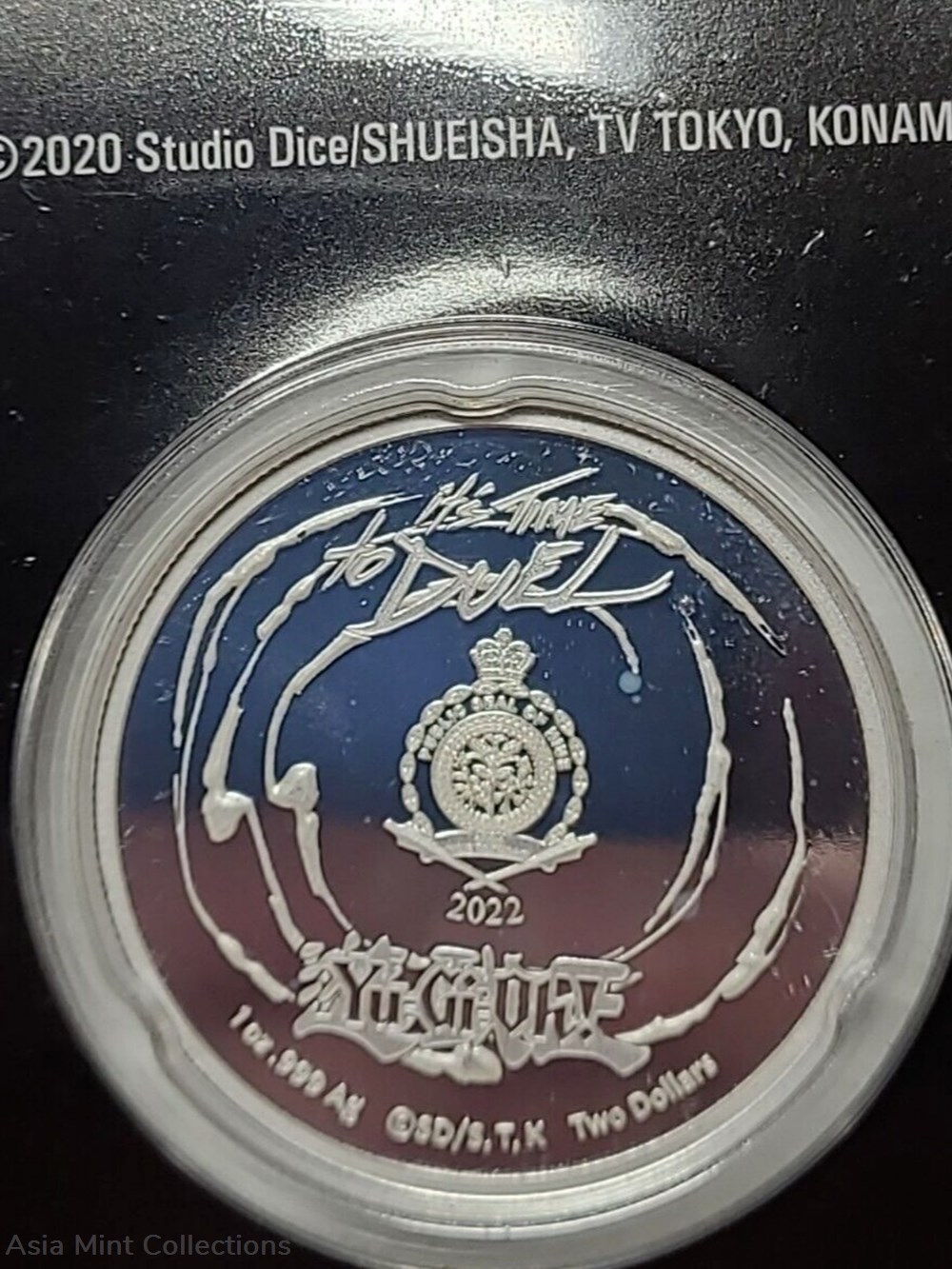 2022 Niue 1 oz Colorized Ag $2 Yu-Gi-Oh! - Seto Kaiba in TEP "imperfect" 3 coins ingots bullion silver coin 2022 niue 1 oz colorized ag 2 yu gi oh seto kaiba in tep imperfect