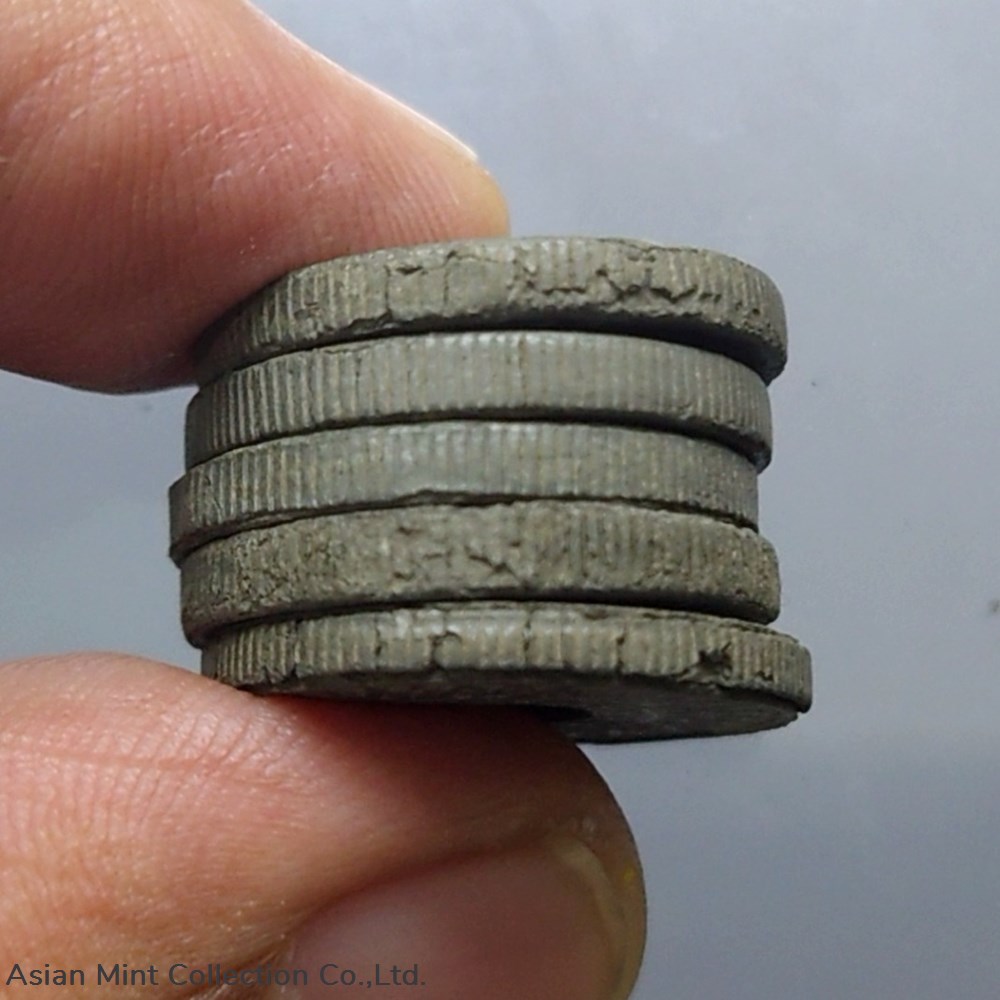 1942-1944 Thailand Set of 5 Coins (10 Satang) - Tin coin - Used, Vintage Condition 3 1942 1944 thailand set of 5 coins 10 satang tin coin used vintage condition