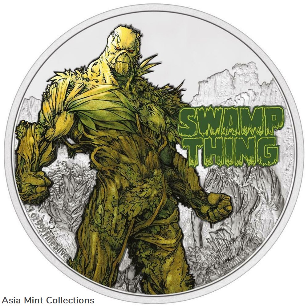 coins ingots bullion 2021 niue dc justice league swamp thing 50th ann 1 oz silver coin