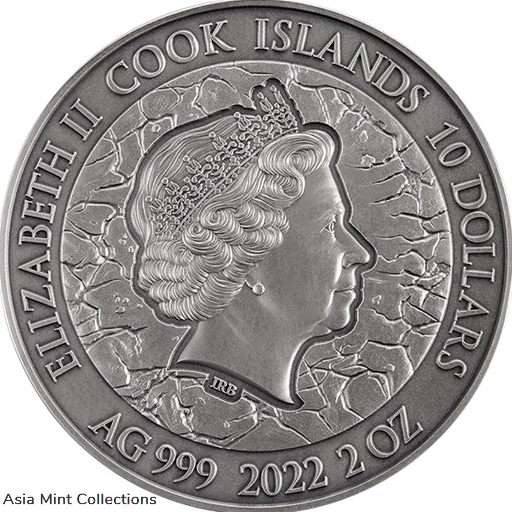 2022 - Lord of the Rings 2 oz Antique finish Silver Coin 10$ Cook Islands 2 coins ingots bullion 2022 lord of the rings 2 oz antique finish silver coin 10 cook islands