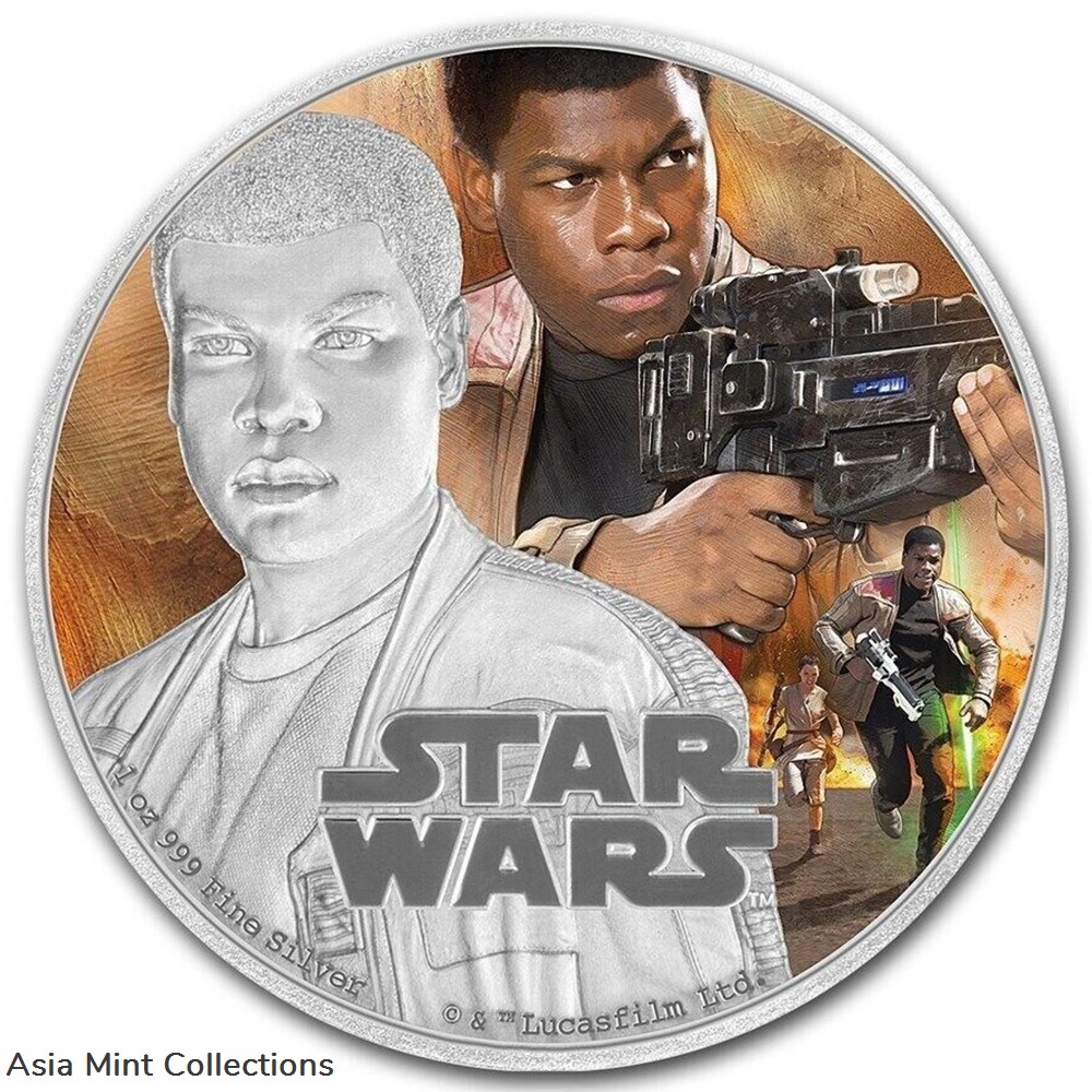 2016 Star Wars Finn Silver Proof $2 Coin - The Force Awakens coins ingots bullion 2016 star wars finn silver proof 2 coin the force awakens