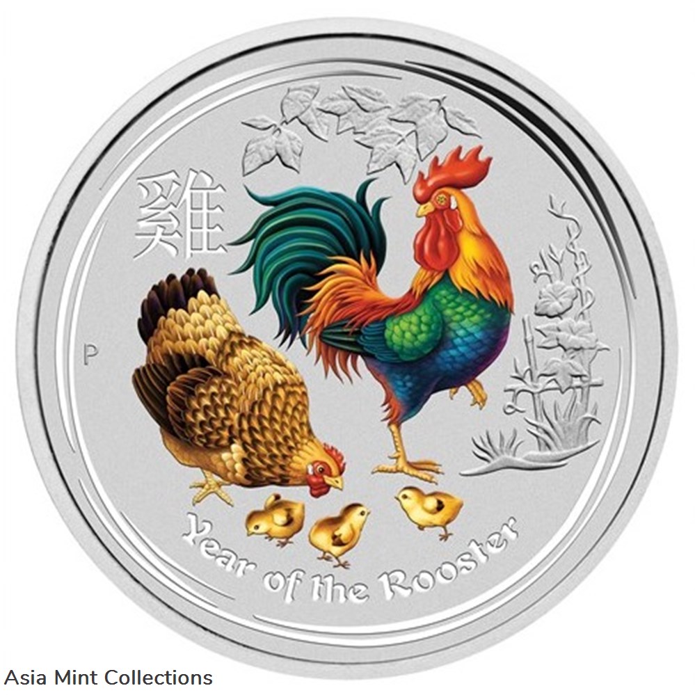 coins ingots bullion coin 2017 australian lunar series ii year of the rooster 1 kilo silver gemstone edition