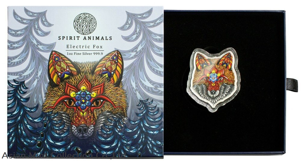 2021 1 Oz PROOF Silver $2 Spirit Animals ELECTRIC FOX Phil Lewis Coin 3 coins ingots bullion 2021 1 oz proof silver 2 spirit animals electric fox phil lewis coin