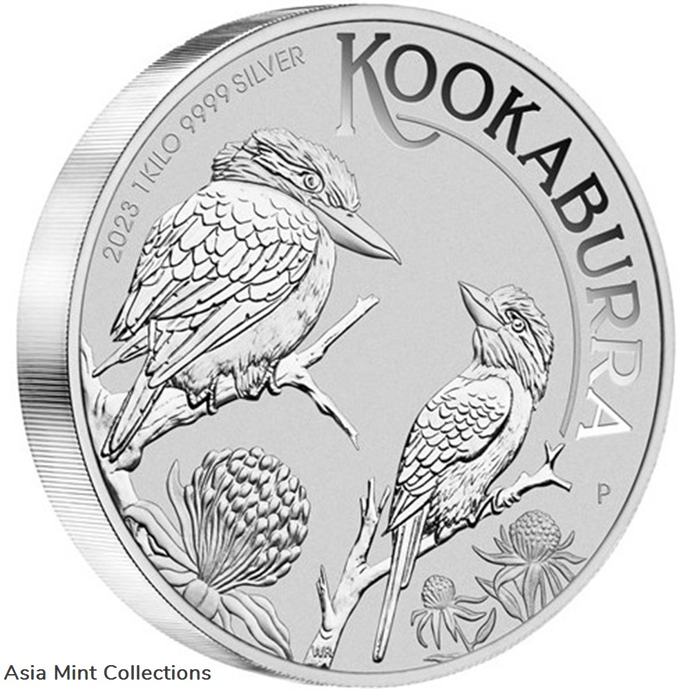2023 - 1 Kilogram Silver 9999 Purity Perth Mint Australian Kookaburra Bullion Coin coins ingots 2023 1 kilogram silver 9999 purity perth mint australian kookaburra bullion coin
