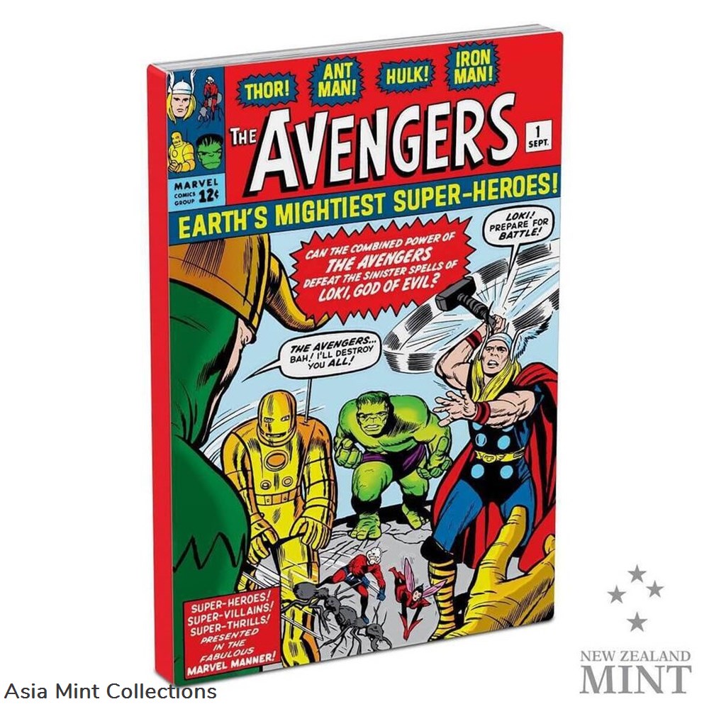 coins ingots bullion 2023 niue marvel comix avengers 1 1oz silver colorized proof coin