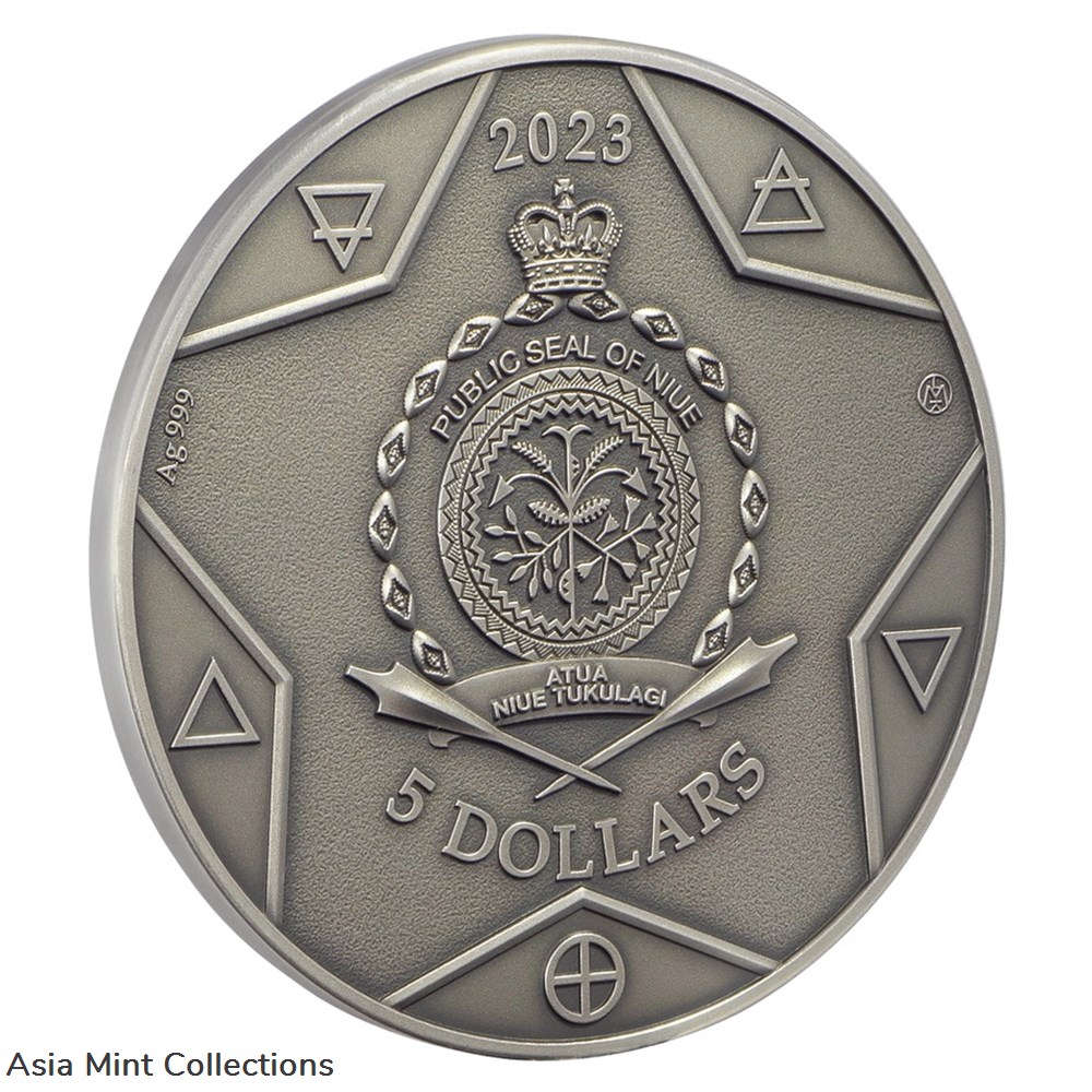 2023 - SUN The Elements 2 Oz Silver Coin $5 Niue 2 coins ingots bullion 2023 sun the elements 2 oz silver coin 5 niue