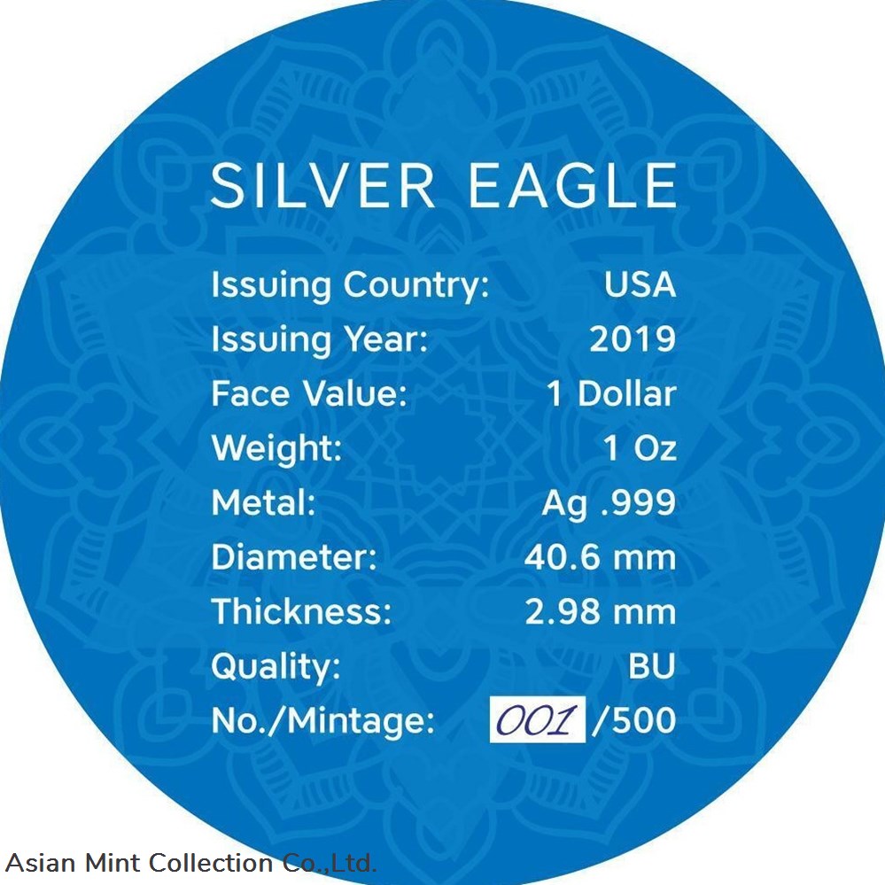 2019 USA $1 Silver Eagle - Jewish Holidays - SHAVUOT 1oz Silver Coin with OPAL 5 coins ingots bullion 2019 usa 1 silver eagle jewish holidays shavuot 1oz silver coin with opal