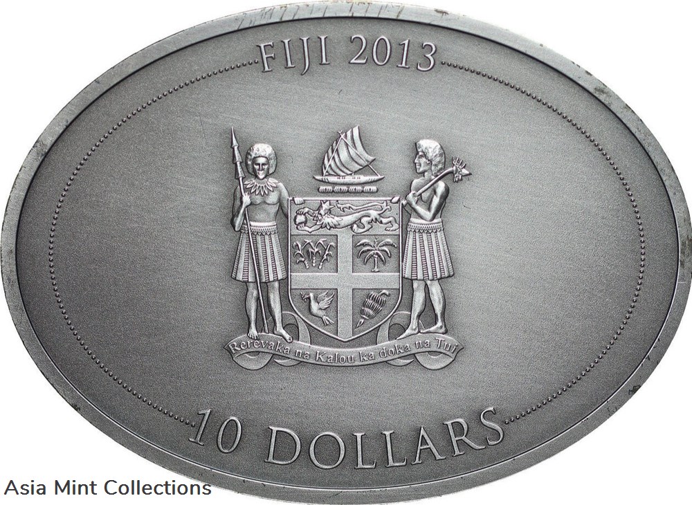 coins world fiji 2013 fascinating wildlife 2 giant panda bear 10 pure silver oval antique proof