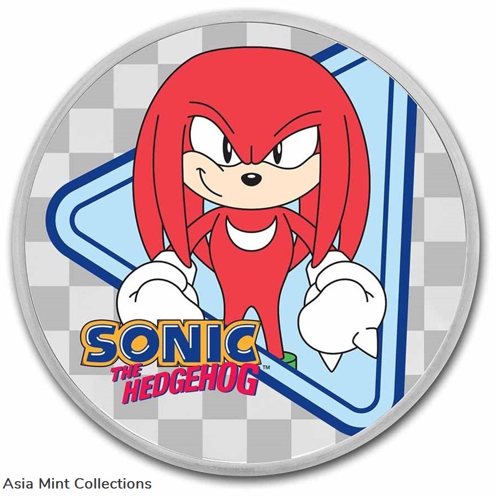 coins ingots bullion coin 2022 niue 2 dollars sonic the hedgehog knuckles 1 oz silver