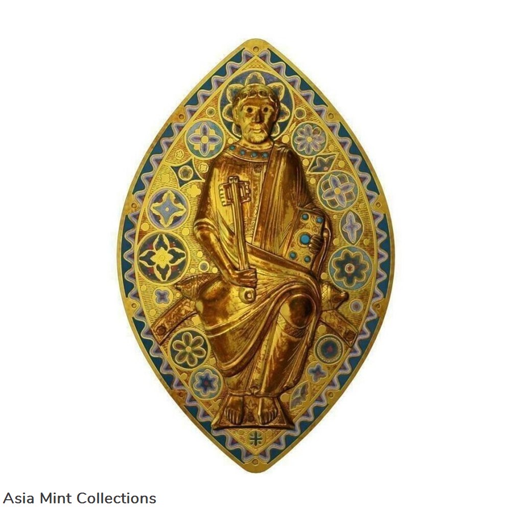 2014 - 1 oz Silver Coin $2 World Heritage - Saint Peter in Glory Gilded PAMP 999 coins ingots bullion 2014 1 oz silver coin 2 world heritage saint peter in glory gilded pamp 999