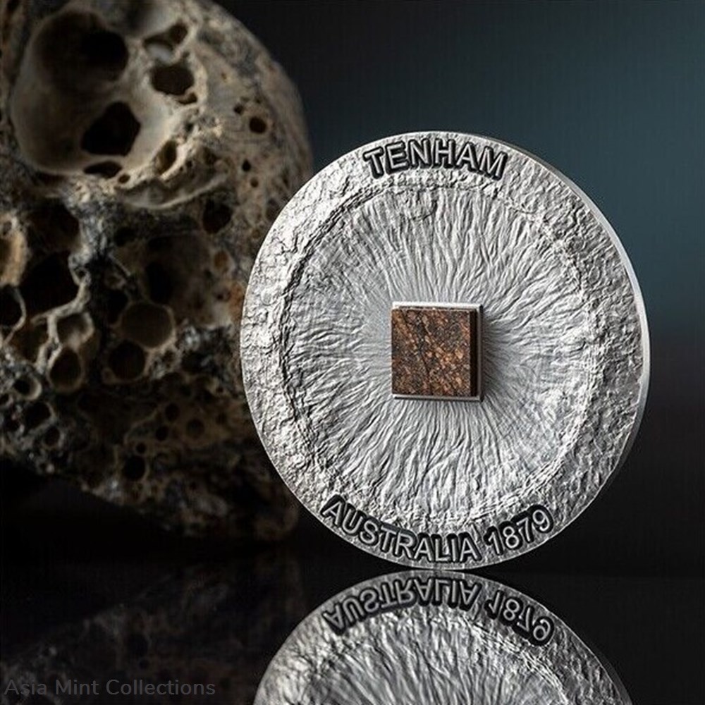 2022 - Tenham Meteorite Geography 50 g Antique finish Silver Coin CFA Cameroon 2 coins ingots bullion 2022 tenham meteorite geography 50 g antique finish silver coin cfa cameroon