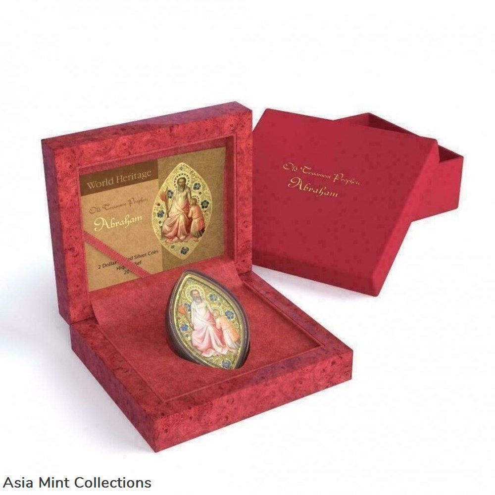 2015 - 1 oz Silver Coin $2 World Heritage - Old Prophets Abraham Gilded PAMP 999 4 coins ingots bullion 2015 1 oz silver coin 2 world heritage old prophets abraham gilded pamp 999