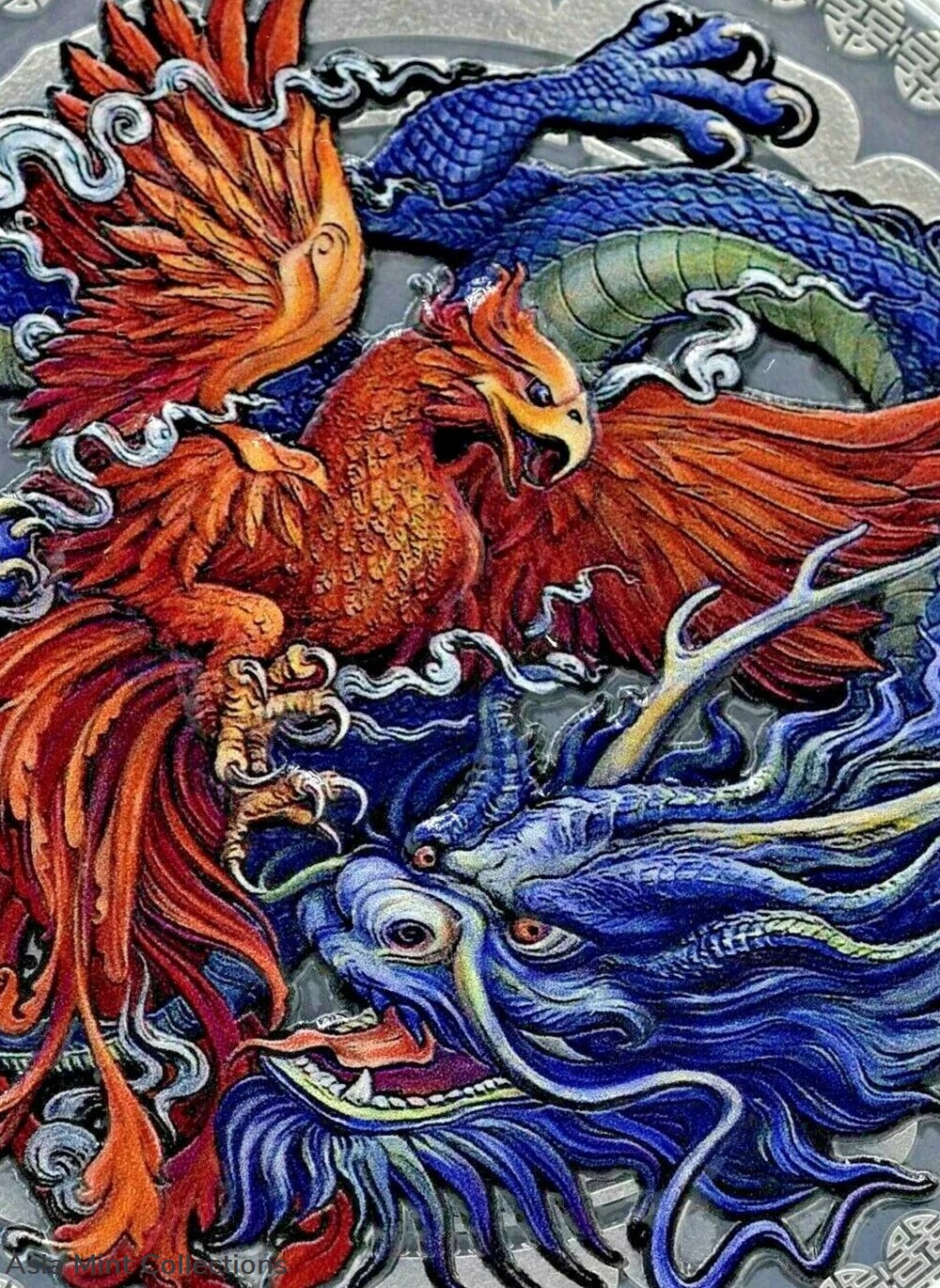 2021 - Phoenix and Dragon Oriental Culture Collection 50 g Silver Coin Ghana 3 coins ingots bullion 2021 phoenix and dragon oriental culture collection 50 g silver coin ghana
