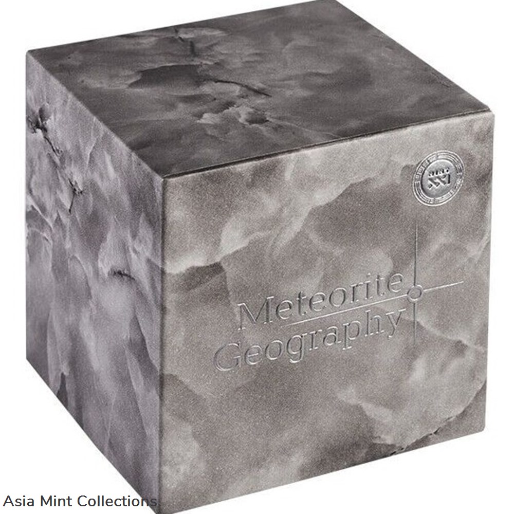 2022 - Tenham Meteorite Geography 50 g Antique finish Silver Coin CFA Cameroon 8 coins ingots bullion 2022 tenham meteorite geography 50 g antique finish silver coin cfa cameroon