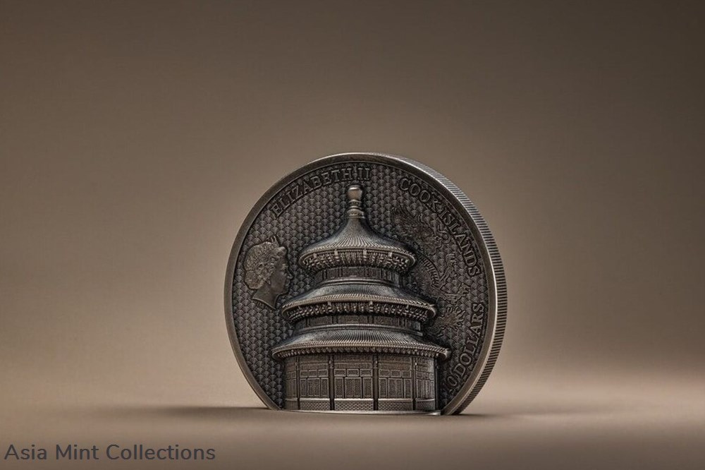 coins ingots bullion 2023 cook islands beijing temple of heaven 2oz silver antiqued coin
