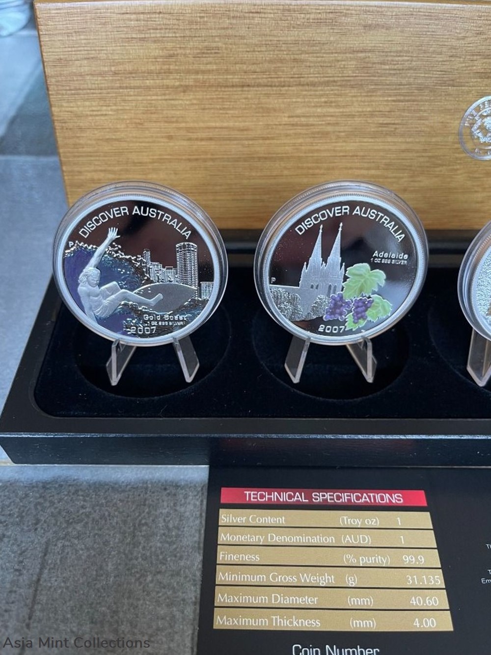 2007 Australia $1 Discover Australia Landmarks Series Silver Proof 5-Coin 2 coins ingots bullion 2007 australia 1 discover australia landmarks series silver proof 5 coin