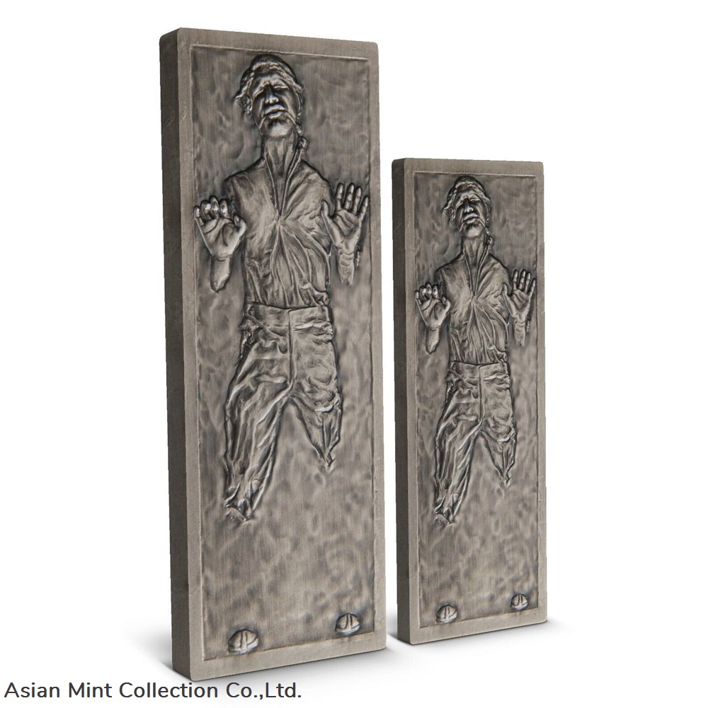 2022- Star Wars- Han Solo™ in Carbonite - 3 OZ Silver Proof Coin 2 coins ingots bullion ingot 2022 star wars han solo in carbonite 3 oz silver proof coin