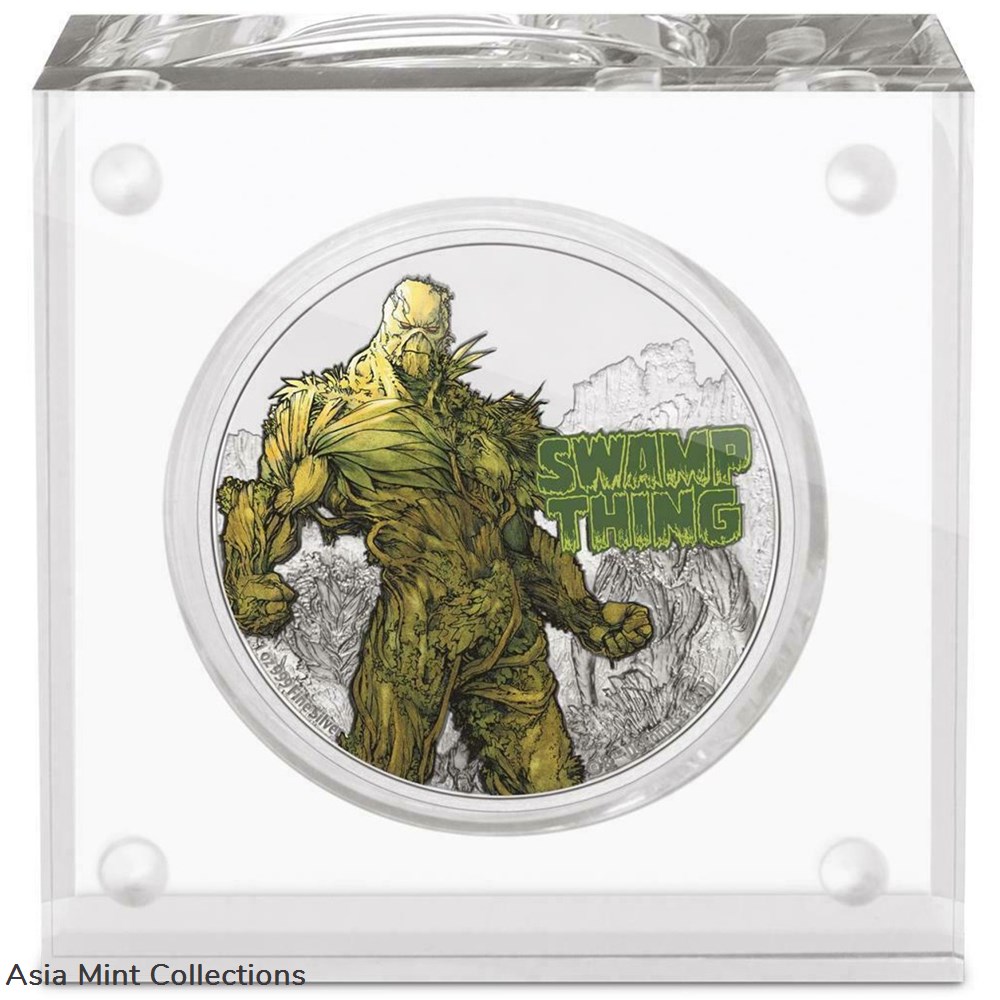 coins ingots bullion 2021 niue dc justice league swamp thing 50th ann 1 oz silver coin