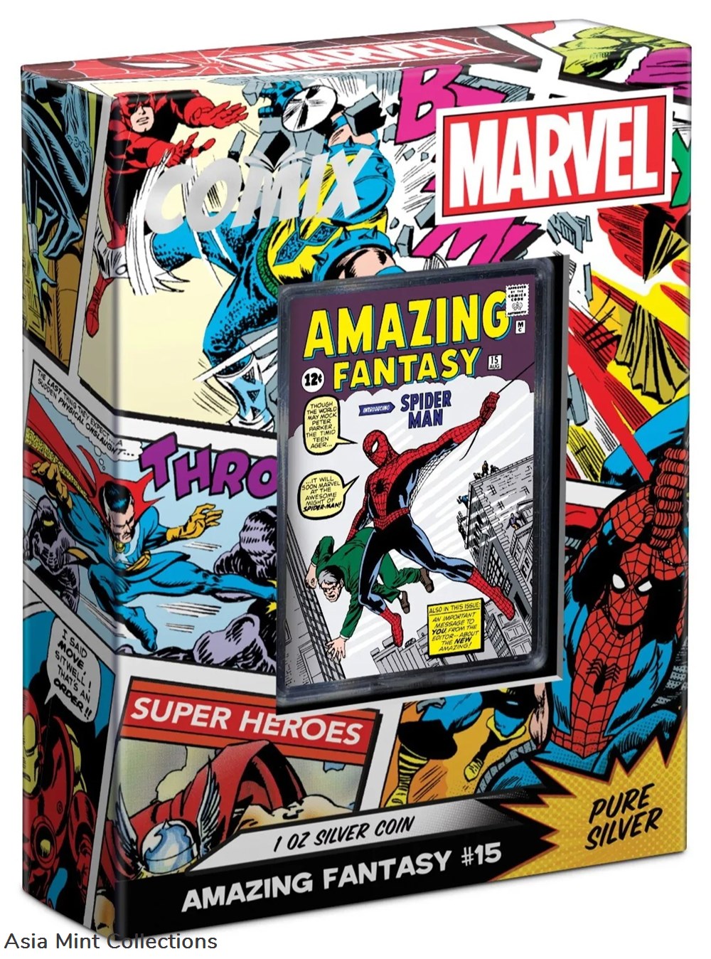 2023 Niue COMIX Marvel Amazing Fantasy #15 1oz Silver Coin 3 coins ingots bullion 2023 niue comix marvel amazing fantasy 15 1oz silver coin
