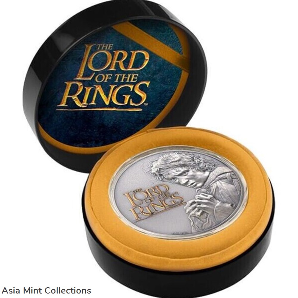 2022 - Lord of the Rings 2 oz Antique finish Silver Coin 10$ Cook Islands 4 coins ingots bullion 2022 lord of the rings 2 oz antique finish silver coin 10 cook islands
