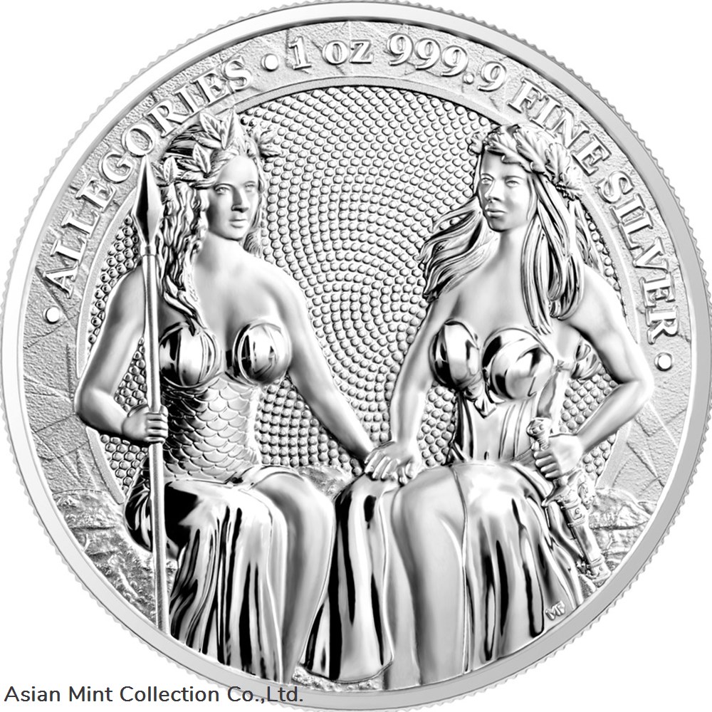 2021 - Allegories: Austria & Germania 1 oz Silver BU coins ingots bullion coin 2021 allegories austria germania 1 oz silver bu