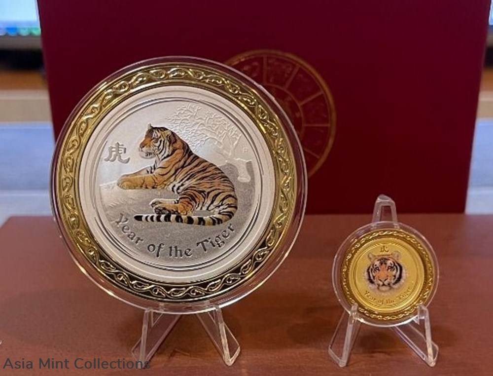 coins ingots bullion 2010 australia 1 15 series ii lunar year of tiger colorized silver coin