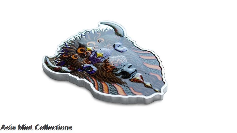 2021 Solomon Islands Phil Lewis Spirit Animals - Bison 1oz Silver Proof-Like Coin 5 coins ingots bullion ingot 2021 solomon islands phil lewis spirit animals bison 1oz silver proof like coin