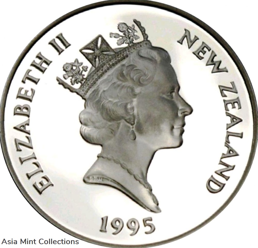 1995 New Zealand Five Dollar Silver Proof Coin Queen Elizabeth II Tui Bird 2 coins ingots bullion 1995 new zealand five dollar silver proof coin queen elizabeth ii tui bird