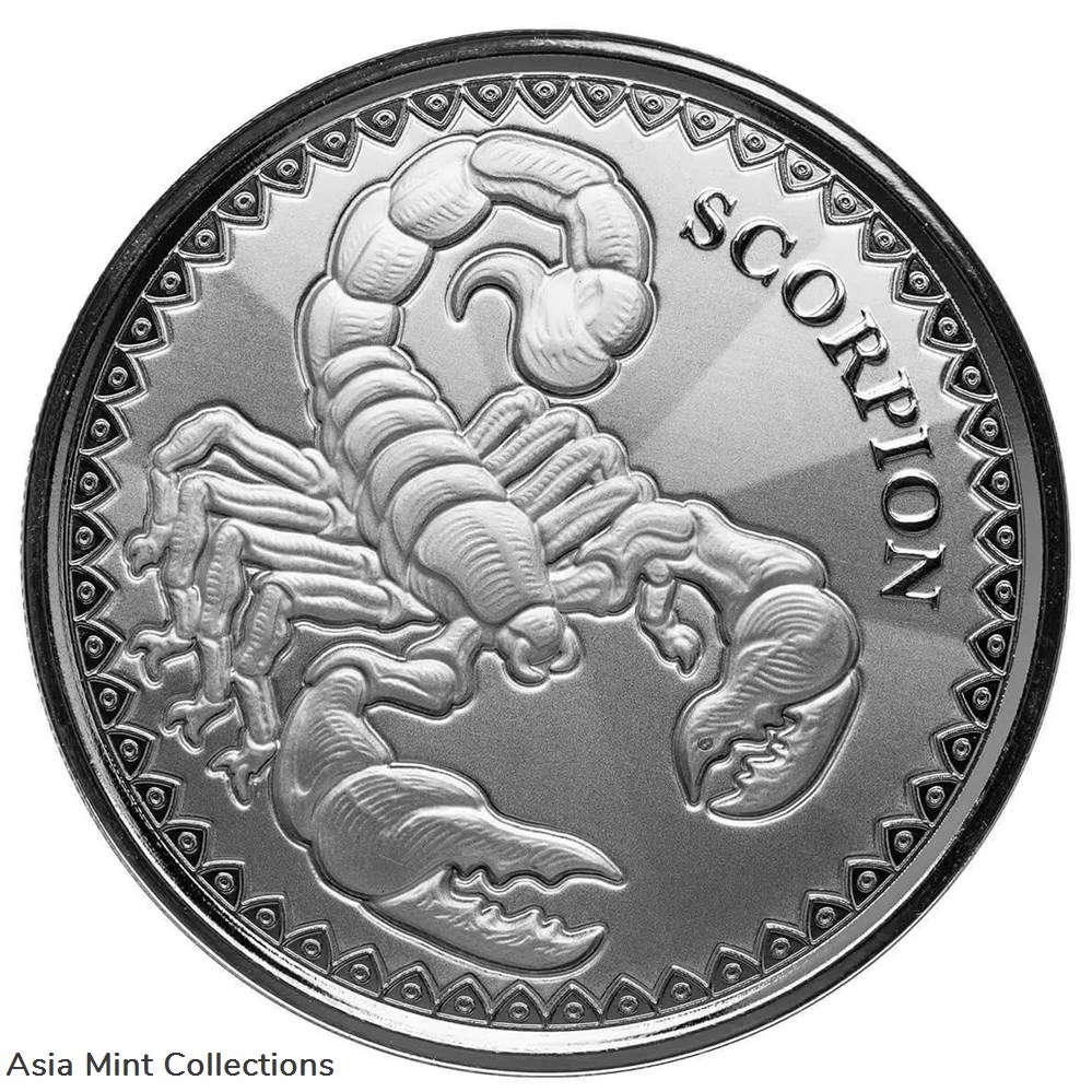 2022 - Scorpion 1 oz 999 Silver Chad 500 Francs Proof Like coins ingots bullion ingot 2022 scorpion 1 oz 999 silver chad 500 francs proof like