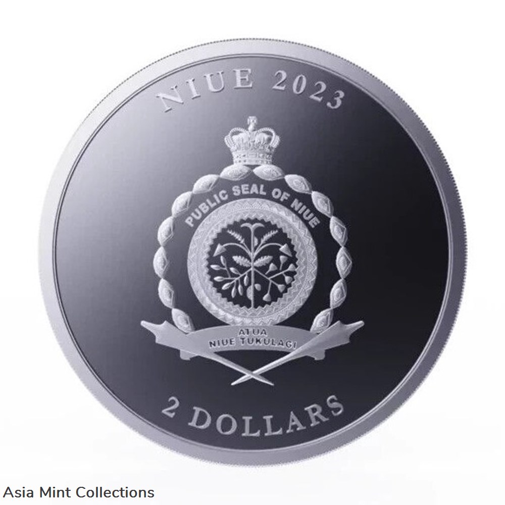2023 - Vivat Humanitas 1 oz 9999 Silver Niue $2 Silver Coin *ST/BU* 2 coins ingots bullion 2023 vivat humanitas 1 oz 9999 silver niue 2 silver coin st bu
