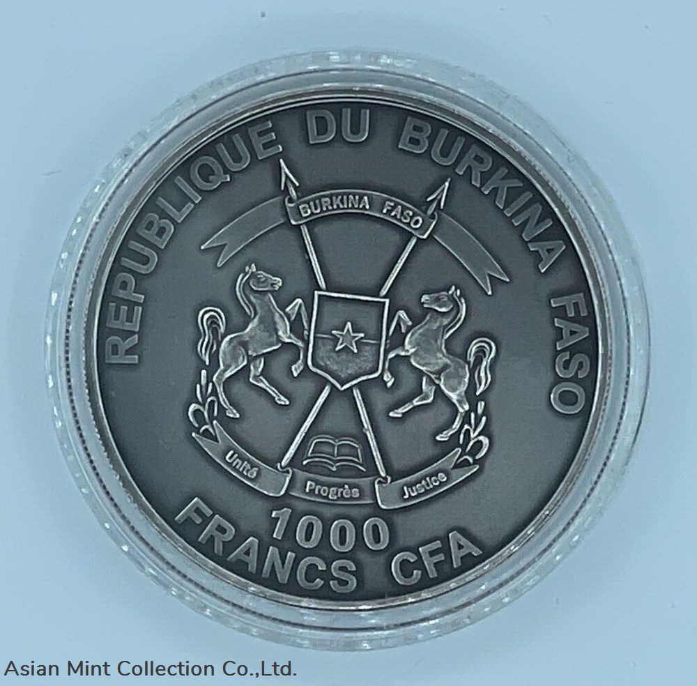 2015 - Woolly Mammoth Burkina Faso 1000 Francs 1 Oz Silver Coin w Real Eye Effect 2 coins 2015 woolly mammoth burkina faso 1000 francs 1 oz silver coin w real eye effect