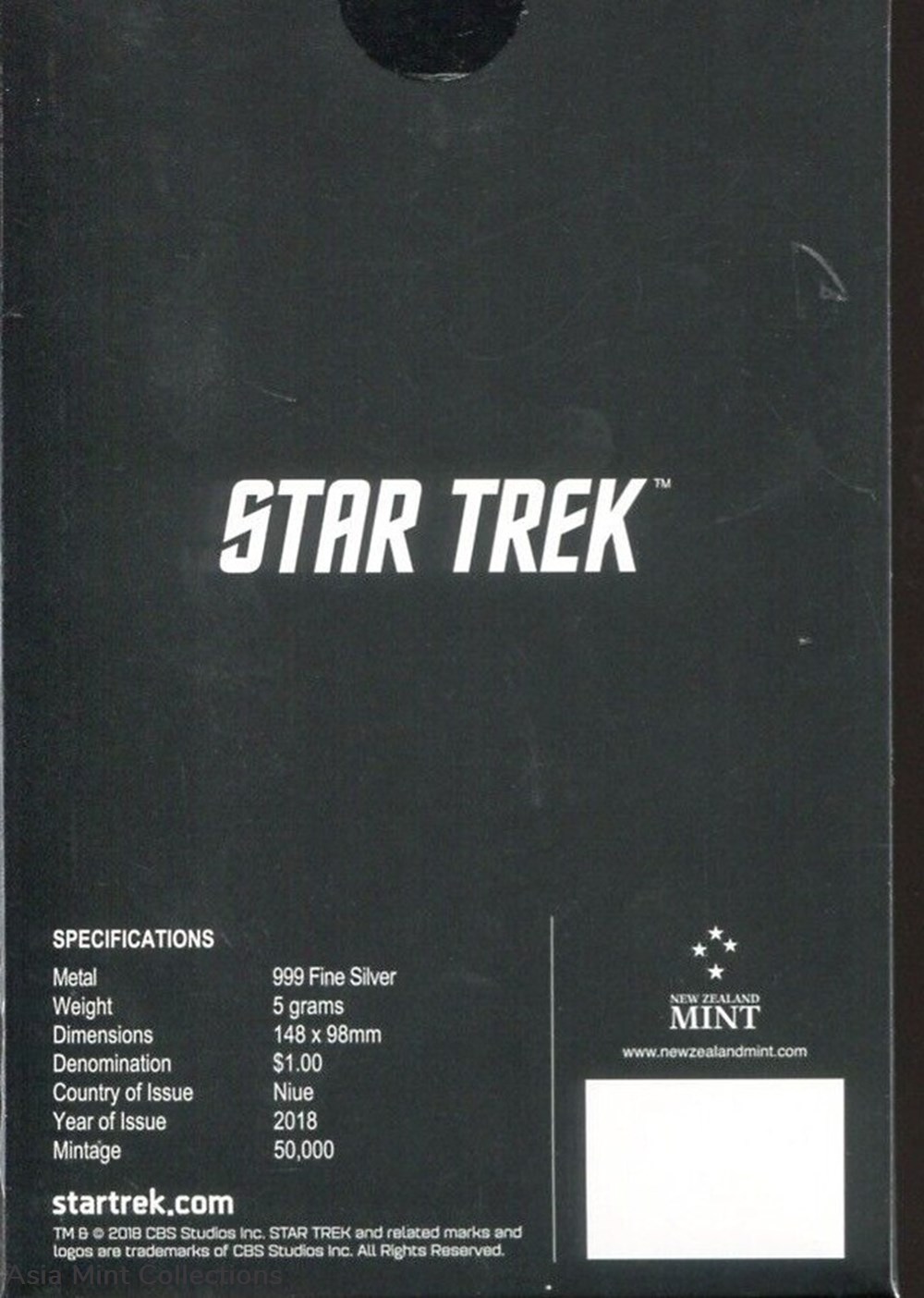 2018 - Star Trek: The Next Generation - "All Good Things" - 5g Silver Coin Note P-752 coins ingots bullion 2018 star trek the next generation all good things 5g silver coin note p 752