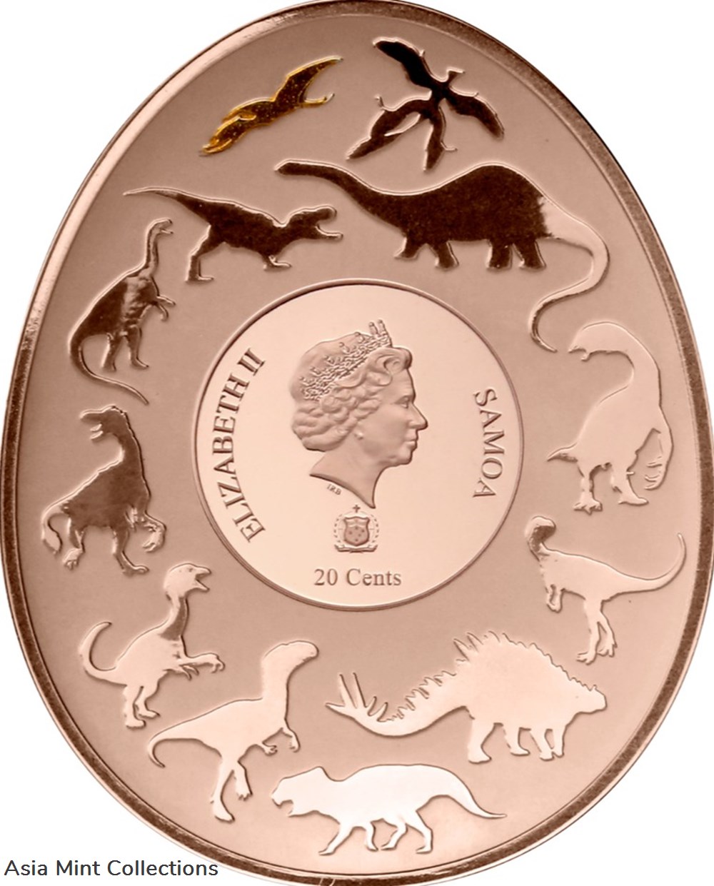 2022 - Dinosaurs in Asia - Dsungaripterus Weii 2 coins ingots bullion copper coin 2022 dinosaurs in asia dsungaripterus weii