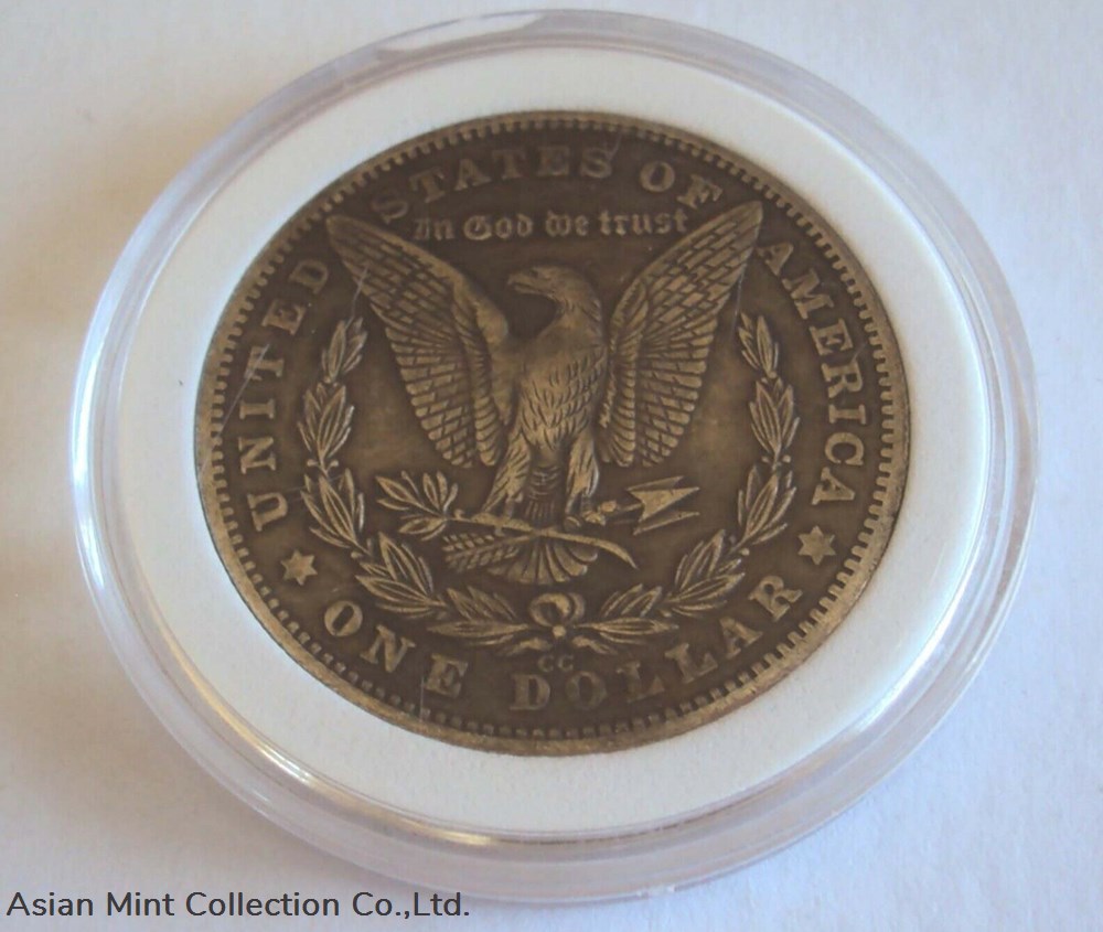 1881 - 1 $ 'hobo nickel' UNC Carson City 'Busty Girl' (based on Morgan $) USA coins world united states 1881 1 hobo nickel unc carson city busty girl based on morgan usa