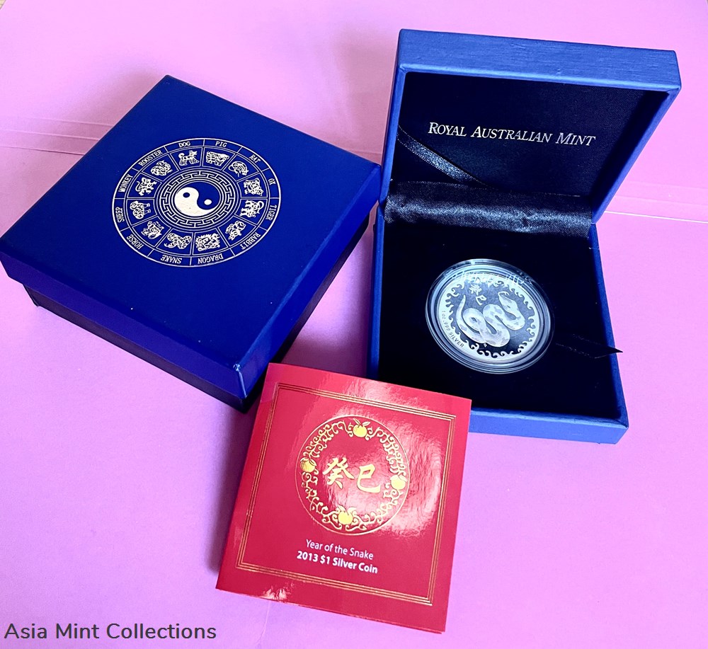 2013 Year of the Snake One Ounce Lunar Series – Royal Australian Mint coins ingots bullion silver coin 2013 year of the snake one ounce lunar series royal australian mint