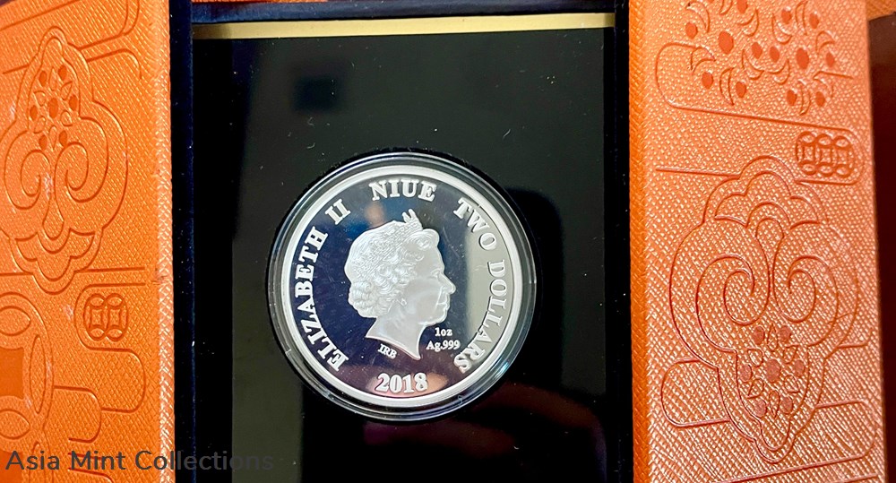 2018 NIUE Island Golden Dog Blessing 3-Coin Sets - 1oz × 3 3 coins ingots bullion silver 2018 niue island golden dog blessing 3 coin sets 1oz 3