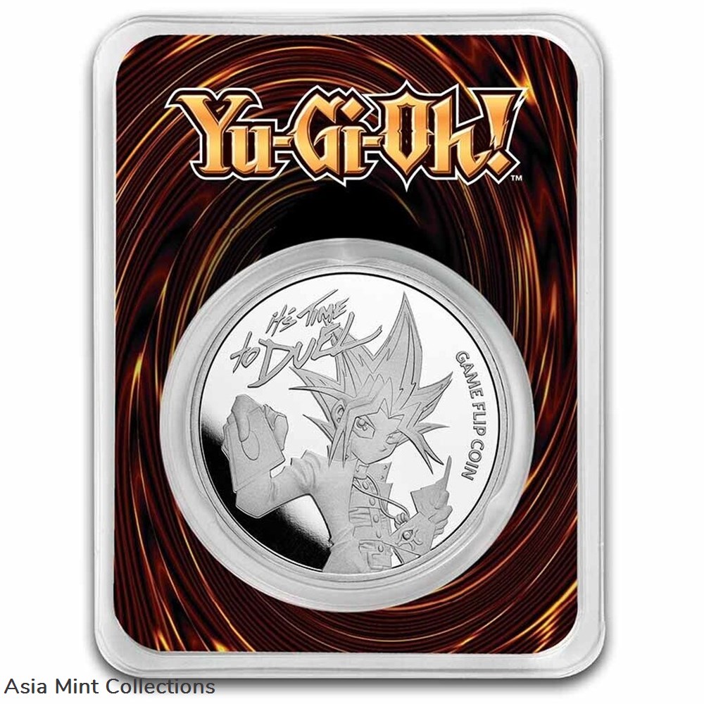 2023 - Yu-Gi-Oh! Game Flip Coin 25 Years 1 Oz 999 Silver Niue ST/BU in TEP coins ingots bullion 2023 yu gi oh game flip coin 25 years 1 oz 999 silver niue st bu in tep