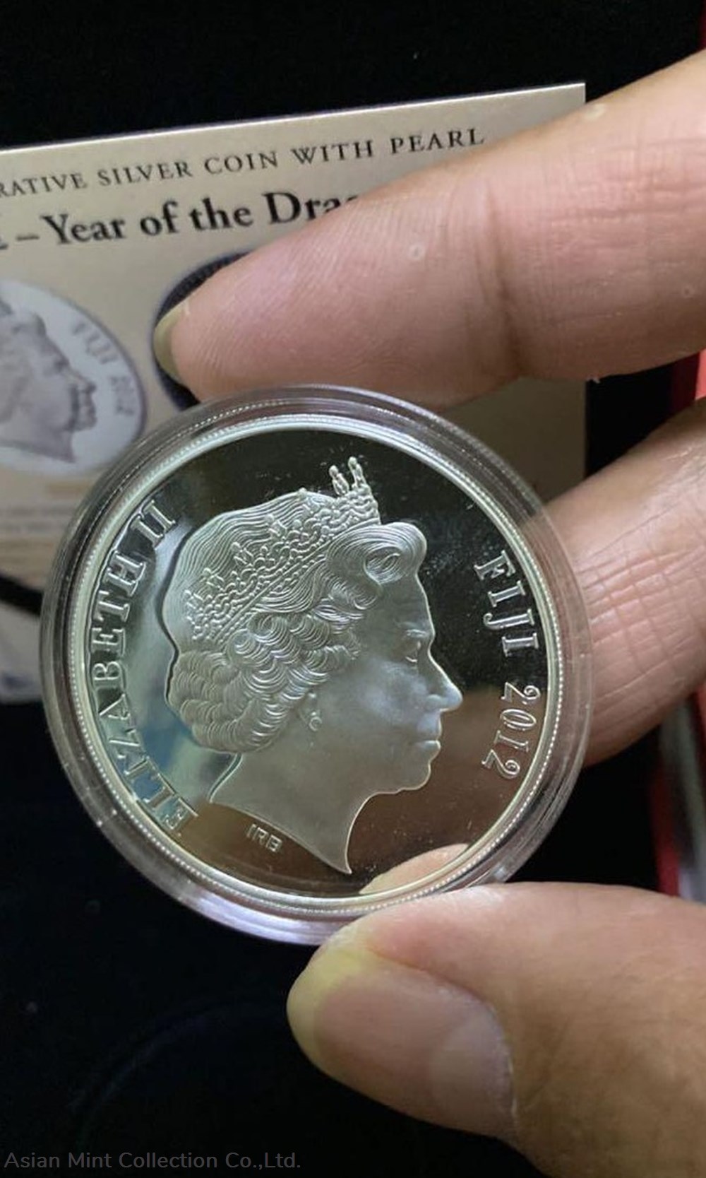 2012 - Fiji Year Of The Dragon With Pearl Lunar 5 coins ingots bullion silver coin 2012 fiji year of the dragon with pearl lunar