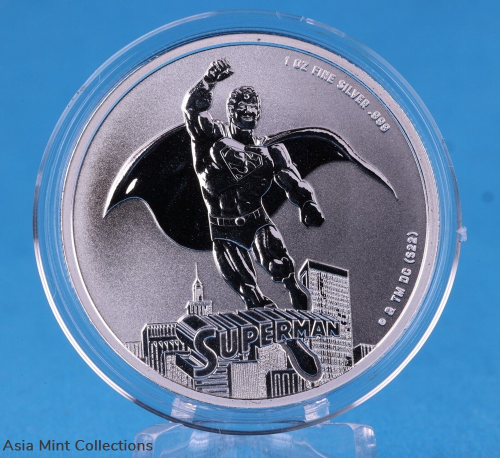 2023 - Silver Coin 1oz Silver 999 Samoa DC Comics™ Superman™ ST/BU 3 coins ingots bullion 2023 silver coin 1oz silver 999 samoa dc comics superman st bu