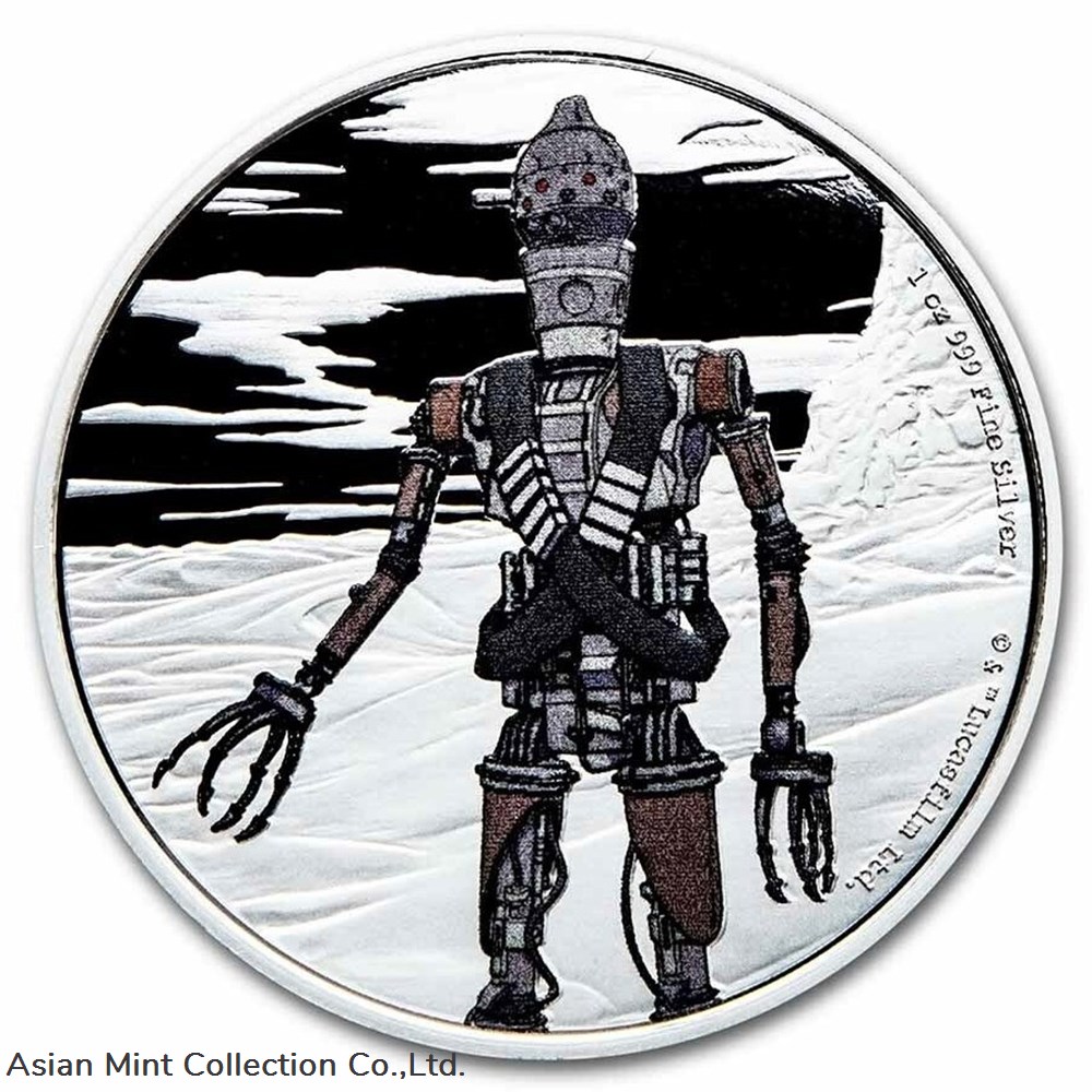 2021 - 1 OZ Silver Proof Coin- Mandalorian Assassin Droid IG-11 coins ingots bullion 2021 1 oz silver proof coin mandalorian assassin droid ig 11