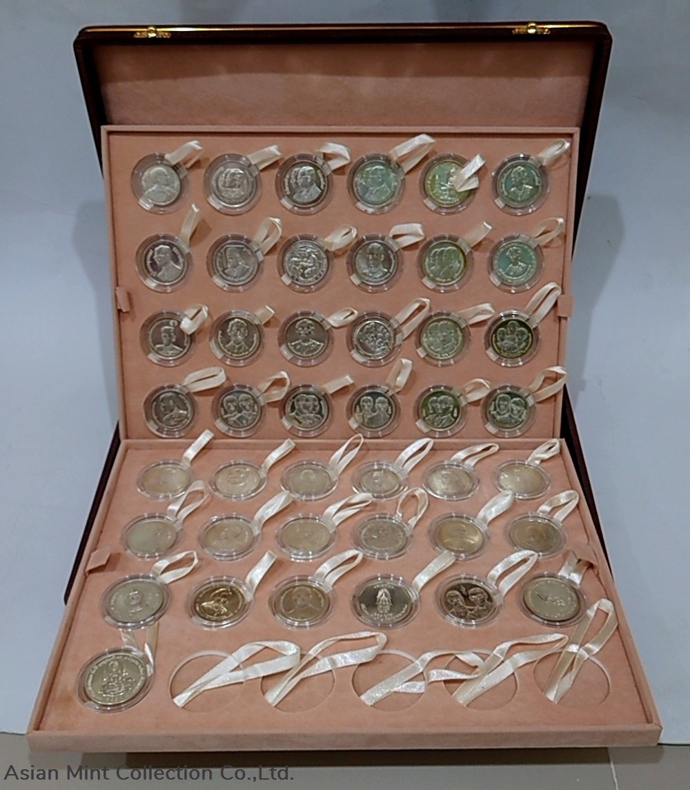 ingots bullion 1980 2006 silver 600 baht coin complete set of 43 commemorative coins with beautiful storage bag