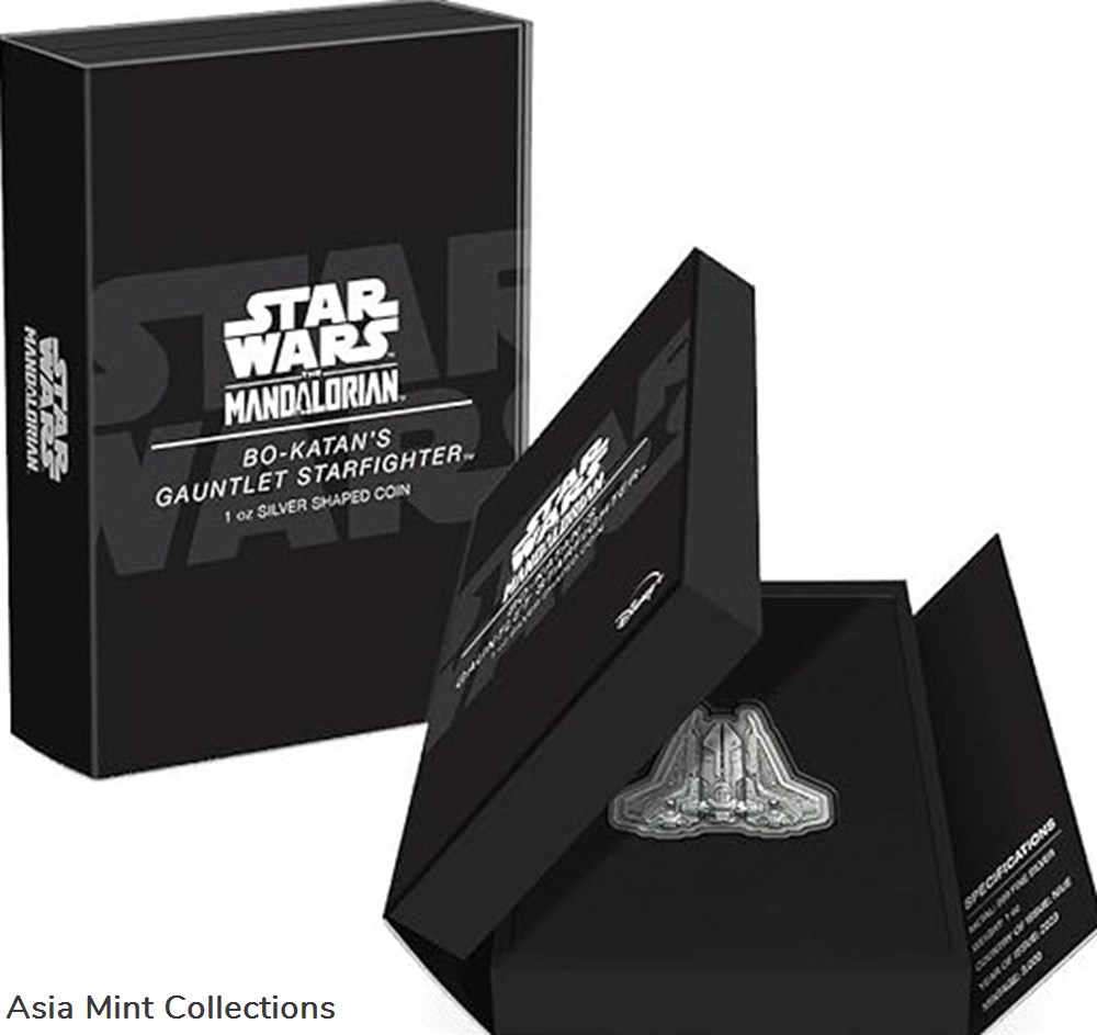 2023 Niue 1 oz Silver $2 Star Wars Bo-Katan Gauntlet Starfighter 5 coins ingots bullion coin 2023 niue 1 oz silver 2 star wars bo katan gauntlet starfighter
