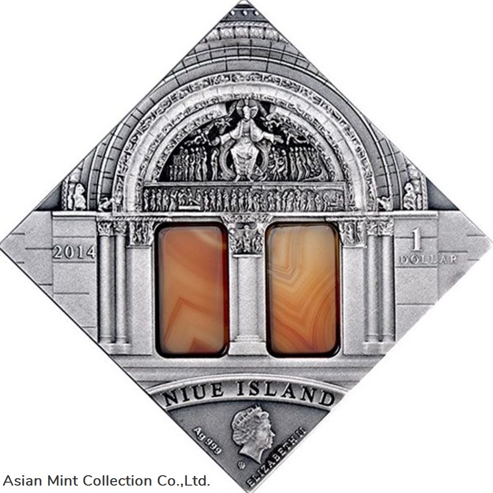 2014 - Romanesque Art The Art that Changed the World Antique finish Silver 1$ Niue 2 coins ingots bullion coin 2014 romanesque art the art that changed the world antique finish silver 1 niue