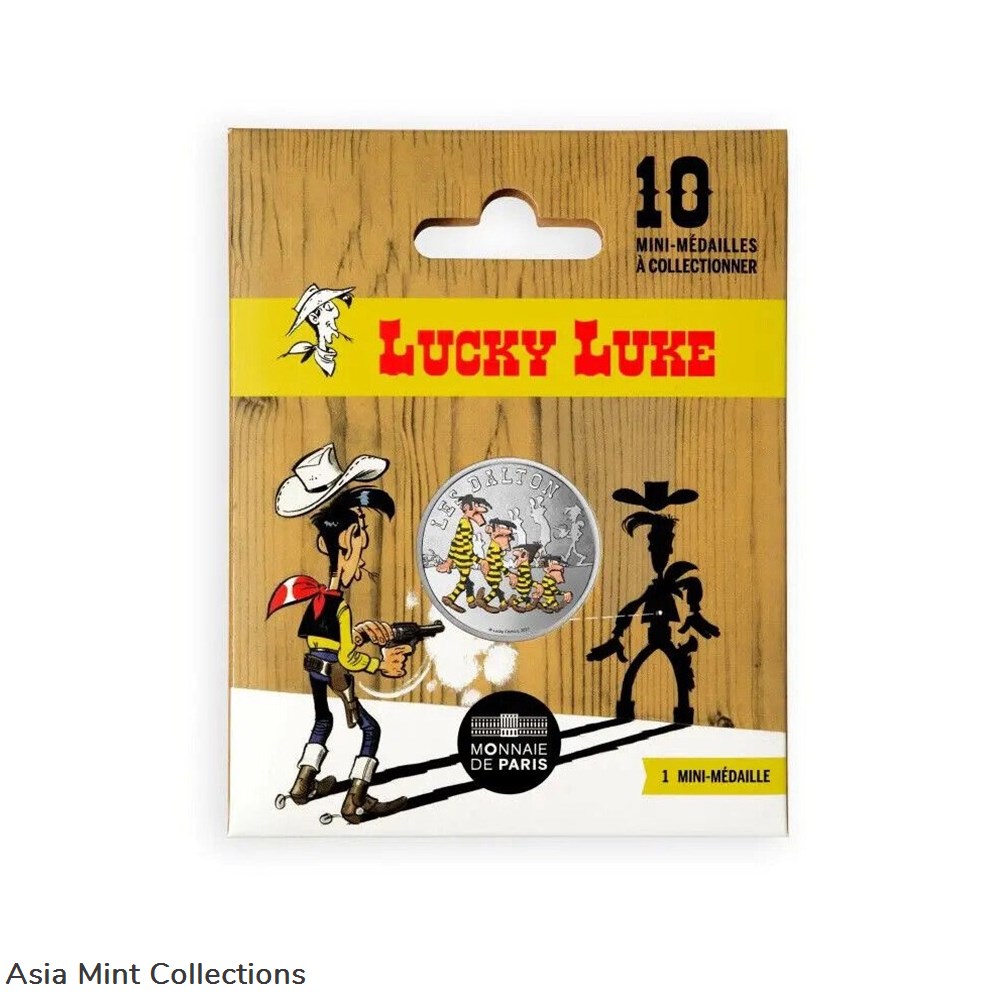 2021 - Monnaie De Paris Memory token Lucky Luke - Les Dalton coins ingots bullion copper coin 2021 monnaie de paris memory token lucky luke les dalton