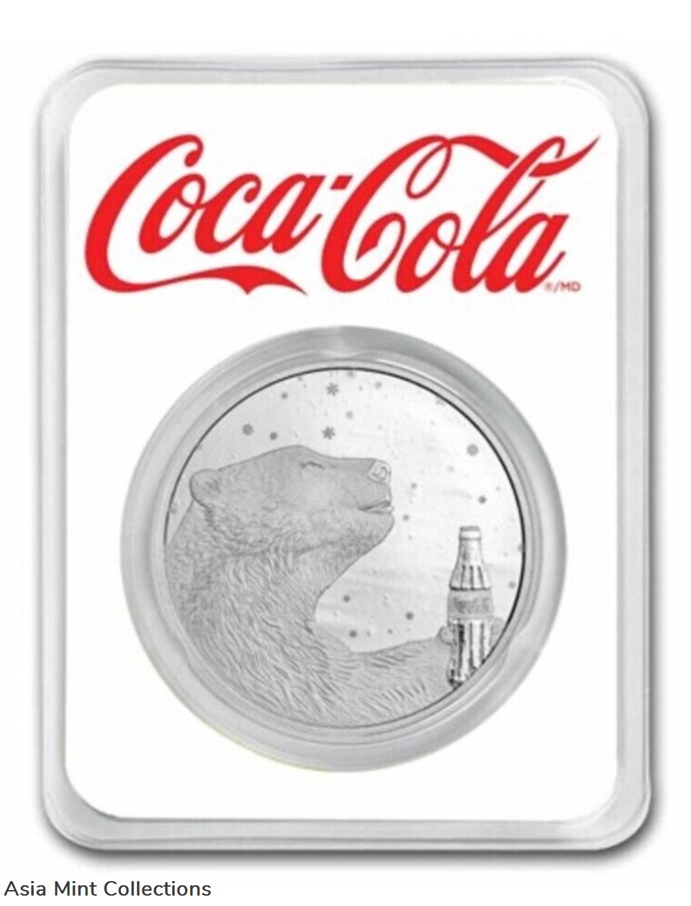 coins ingots bullion coin coca cola 1 oz silver polar bear round in tep blue velvet gift bag