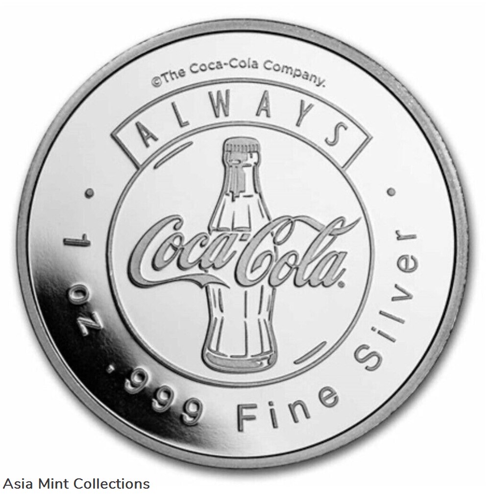 Coca-Cola® 1 oz Silver Polar Bear Colorized Round In TEP & Blue Velvet Gift Bag 4 coins ingots bullion coin coca cola 1 oz silver polar bear colorized round in tep blue velvet gift bag