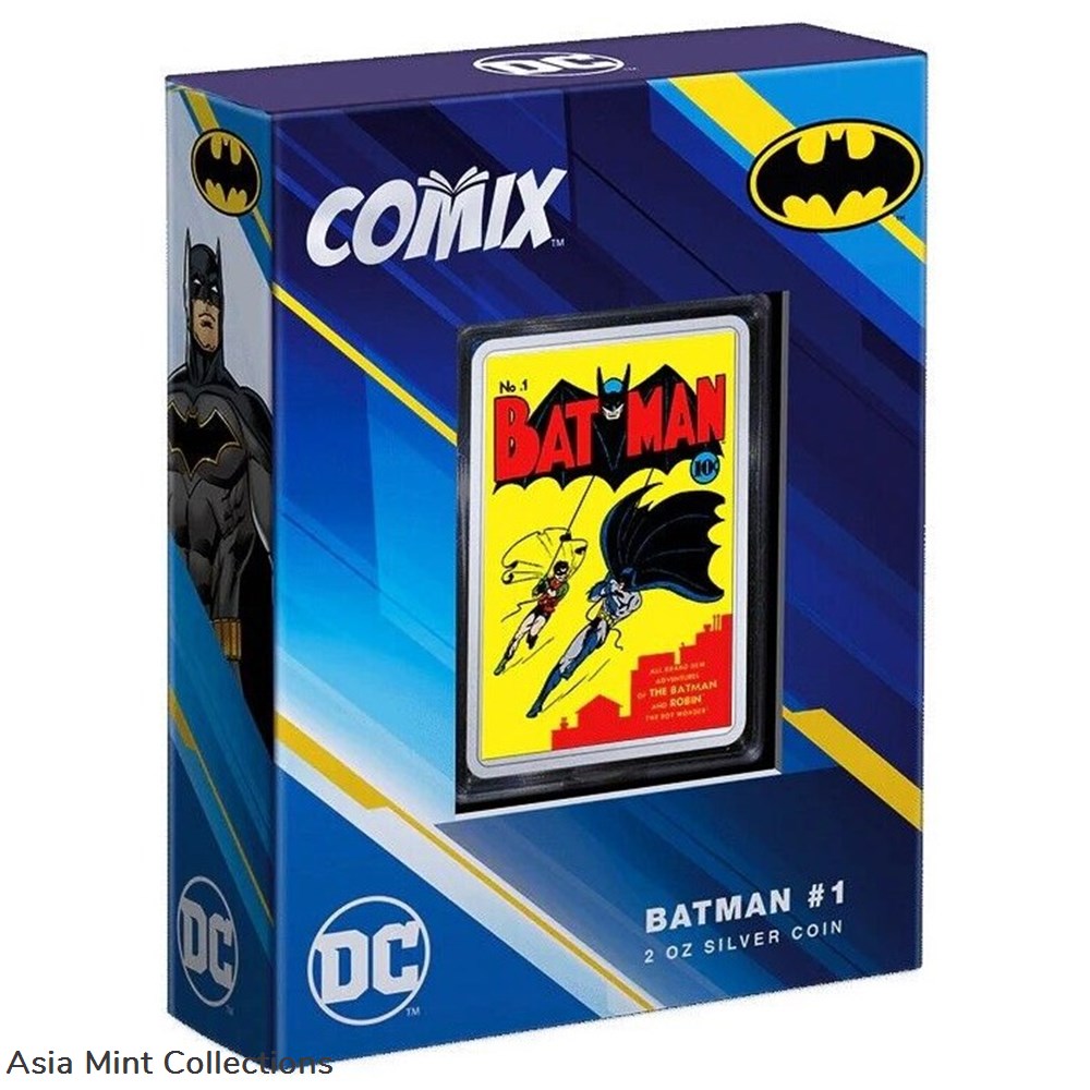 2023 - 2 oz Silver Niue Proof - BATMAN - COMIX - AMAZING FANTASY #15 - Action Com- 2 coins ingots bullion coin 2023 2 oz silver niue proof batman comix amazing fantasy 15 action com