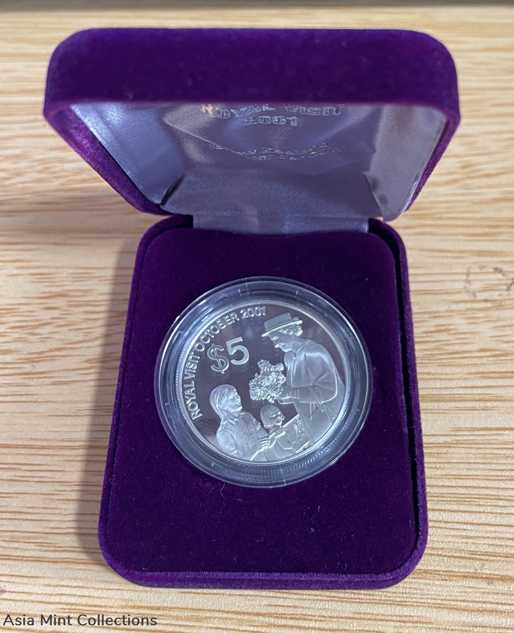 coins ingots bullion 2001 new zealand silver 5 proof coin royal visit