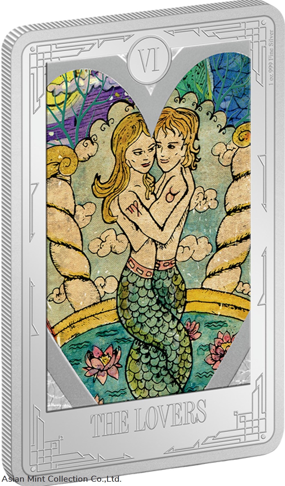 2022 - Niue Tarot Cards The Lovers 1oz Silver Coin 2 coins ingots bullion 2022 niue tarot cards the lovers 1oz silver coin